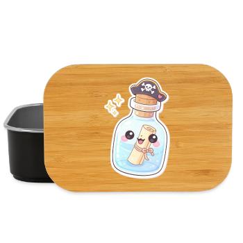 Cute Pirate Message in a Bottle - Lunch Box - Schwarz - Vorne