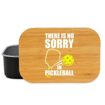 There is no sorry funny pickleball player - Lunch Box - black - Front