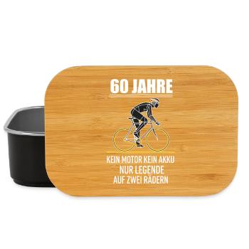 60. Geburtstag Fahrrad 60 Jahre - Lunch Box - Schwarz - Vorne