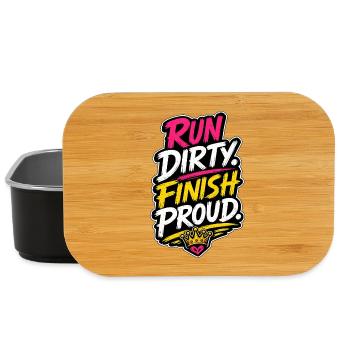 Run Dirty Finish Proud Running Motivation - Boîte à goûter - noir - Devant