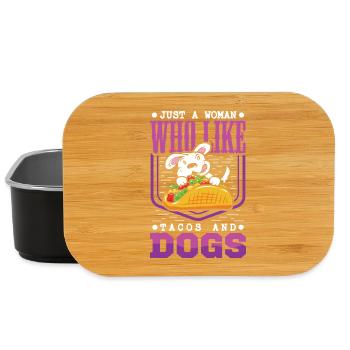 Taco Dog Dog Owner Tacos Puppy Dog - Lunch Box - black - Front