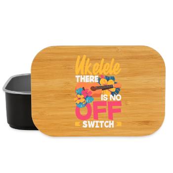 Ukulele There Is No Off Switch Hawaii Musiker - Lunch Box - Schwarz - Vorne