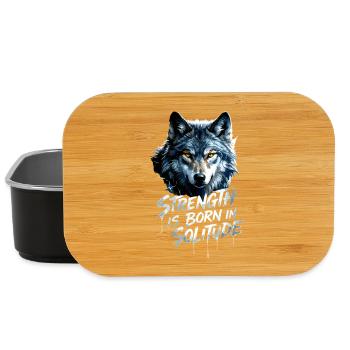 Wolfs Kopf Motivation - Lunch Box - Schwarz - Vorne