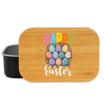 Frohe Ostern Süßer Osterhase Eiersuche Ostereier - Lunch Box - Schwarz - Vorne