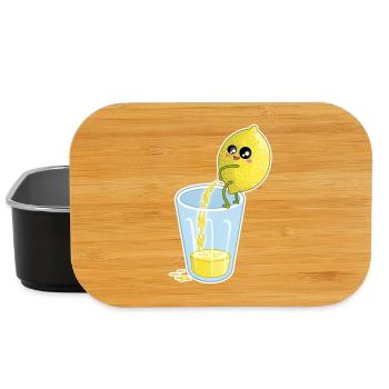 Lemon Makes Juice – Funny Cartoon - Lunch Box - black - Front