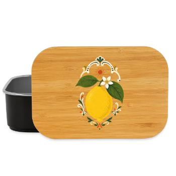 Italian Lemon in Summer Style - Lunch Box - black - Front