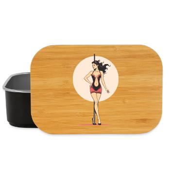 Sexy Pole Dance Silhouette – Erotische Kunst - Lunch Box - Schwarz - Vorne