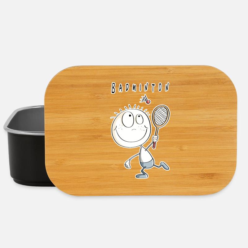 Cool joueur de badminton masculin - Boîte à goûter - noir