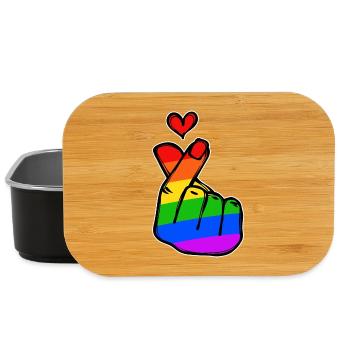 Peace Heart Love Rainbow Peace Movement - Lunch Box - black - Front