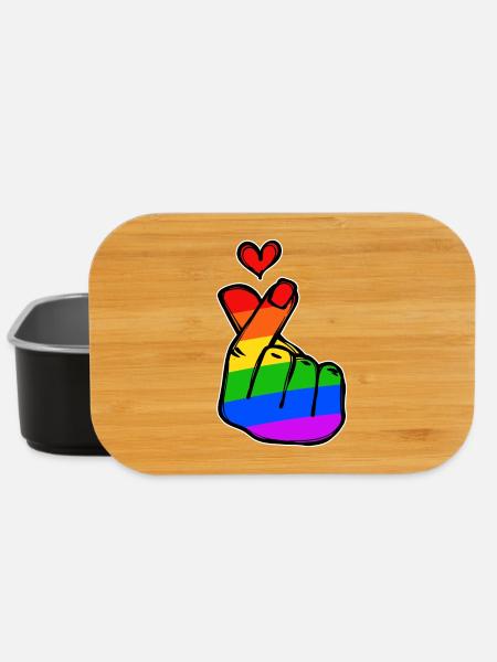 Frieden Herz Liebe Regenbogen Friedensbewegung - Lunch Box - Schwarz
