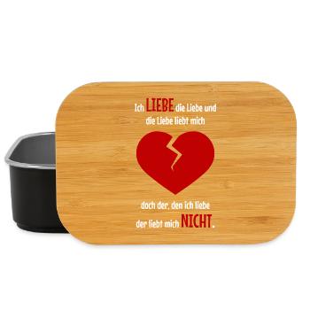 Herzschmerz für ihn - Lunch Box - Schwarz - Vorne