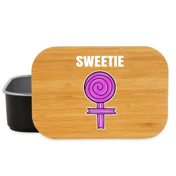 Süßigkeiten Spruch Süß Nachspeise Naschkatzen - Lunch Box - Schwarz - Vorne