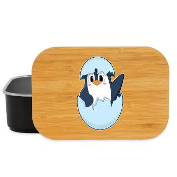 Pinguin Eierschale - Lunch Box - Schwarz - Vorne