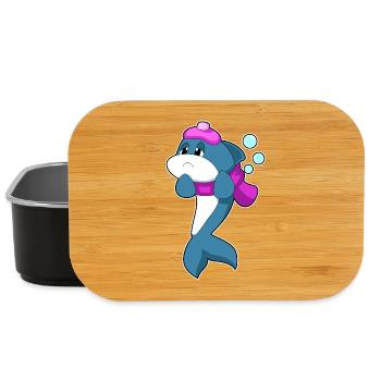 Dolphin Hot Water Bottle - Lunch Box - black - Front