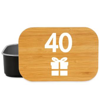 oberteil Geburtstag, 40 geschenk schachtel - Lunch Box - Schwarz - Vorne