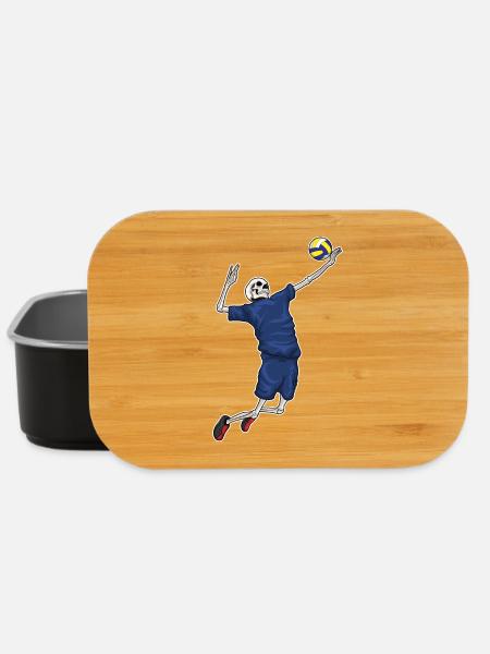 Skelett Volleyballspieler Volleyball - Lunch Box - Schwarz