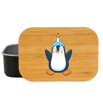 Bougie d’anniversaire Pingouin - Boîte à goûter - noir - Devant