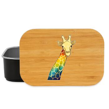 Giraffe Regenbogen - Lunch Box - Schwarz - Vorne