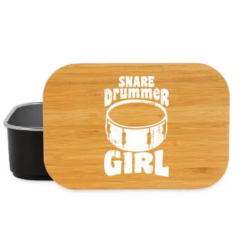 Fille batteur - Boîte à goûter - noir - Devant