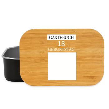 Guestbook 18th Birthday - Lunch Box - black - Front