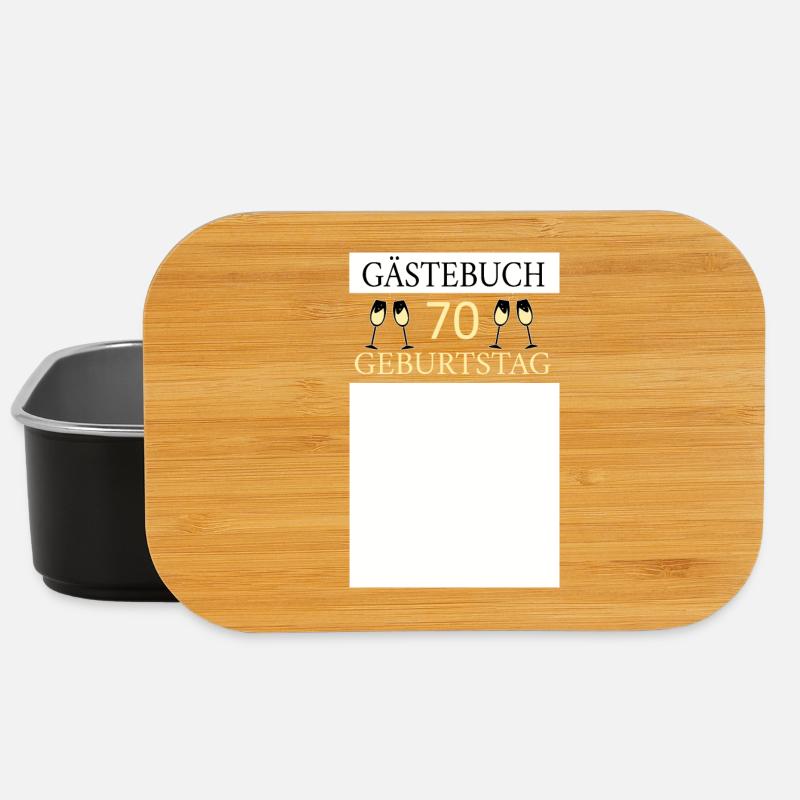 Gästebuch 70.Geburtstag Unterschrift T-shirt - Lunch Box - Schwarz