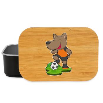 Dog Soccer Player Soccer - Lunch Box - black - Front