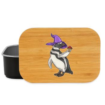 Pinguin Hexe Pilz - Lunch Box - Schwarz - Vorne