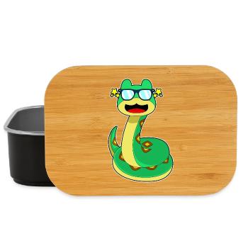Lunettes de soleil serpent - Boîte à goûter - noir - Devant