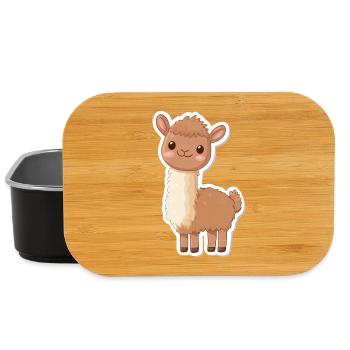 Lama Alpaga Lama Lama Cadeau Animal - Boîte à goûter - noir - Devant