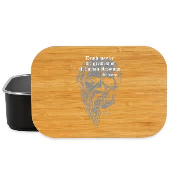 Sokrates-Totenkopf mit inspirierendem Zitat - Lunch Box - Schwarz - Vorne
