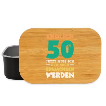 Cadeau amusant pour un 50e anniversaire - Boîte à goûter - noir - Devant