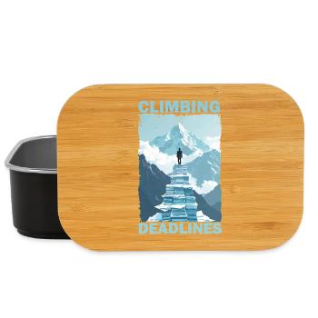 Deadlines erklimmen – Lustiger Berg der Büroauslastung - Lunch Box - Schwarz - Vorne