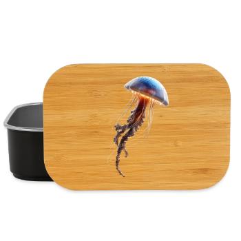 Qualle Jellyfish Feuerqualle Medusa Süße Quallen - Lunch Box - Schwarz - Vorne