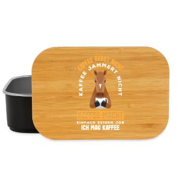 Kaffee redet nicht – ich mag Kaffee - Lunch Box - Schwarz - Vorne