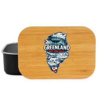 Greenland Denmark USA Polar Animals Whale Bear Funny - Lunch Box - black - Front