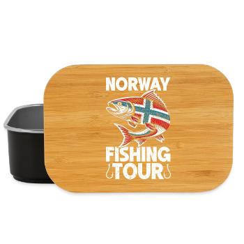 Norway Fischer Fish Angeln Angler Norwegen - Lunch Box - Schwarz - Vorne