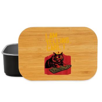 Ich schreie, Carl! – Lustiges Katzen Design - Lunch Box - Schwarz - Vorne