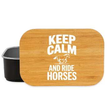 Keep Calm and Ride Horses - Lunch Box - black - Front