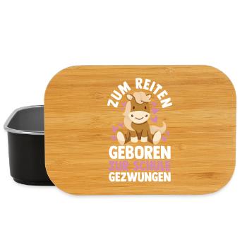 Reiten Pferdeliebhaber Reiterhof Pferde - Lunch Box - Schwarz - Vorne