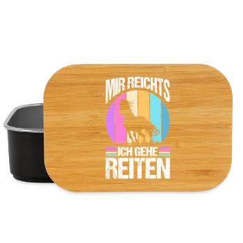 Reiten Pferdeliebhaber Reiterhof Pferde - Lunch Box - Schwarz - Vorne
