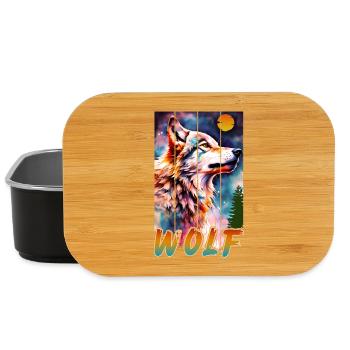 WOLF-NATURKUNST - Lunch Box - Schwarz - Vorne
