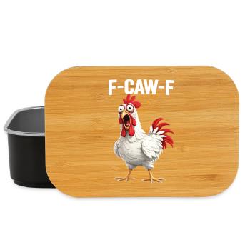 F-Caw-F Chicken Adult Humor Funny Rooster Fcawf - Lunch Box - Schwarz - Vorne
