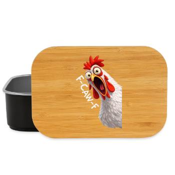 F-Caw-F Chicken Adult Humor Funny Rooster Fcawf - Lunch Box - Schwarz - Vorne