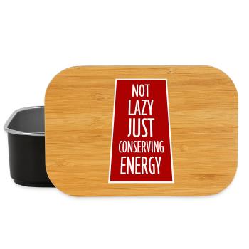 Pas paresseux, juste économiser de l’énergie, drôle de paresseux à dire - Boîte à goûter - noir - Devant