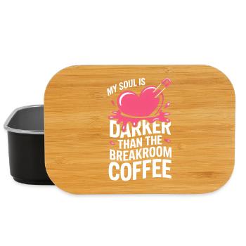Plus sombre que le café de la salle de pause - Boîte à goûter - noir - Devant