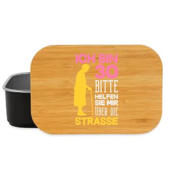Ich Bin 30 Über Die Strasse - Lunch Box - Schwarz - Vorne