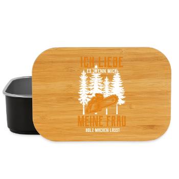 Holz machen - Lunch Box - Schwarz - Vorne