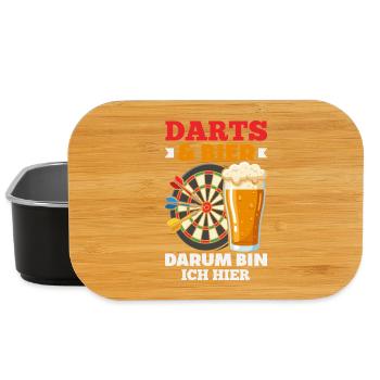Lustige Darts Sprüche Darts Geschenke - Lunch Box - Schwarz - Vorne