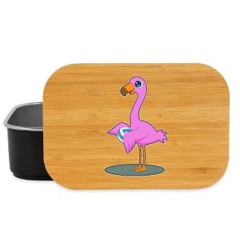 Flamingo Volleyballspieler Volleyball - Lunch Box - Schwarz - Vorne
