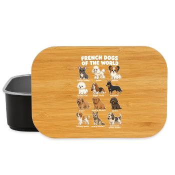 Französische Hunderassen-diagramm Niedliche - Lunch Box - Schwarz - Vorne